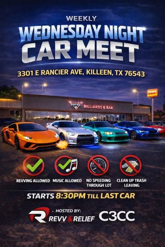 Weekly Wednesday Night Car Meet